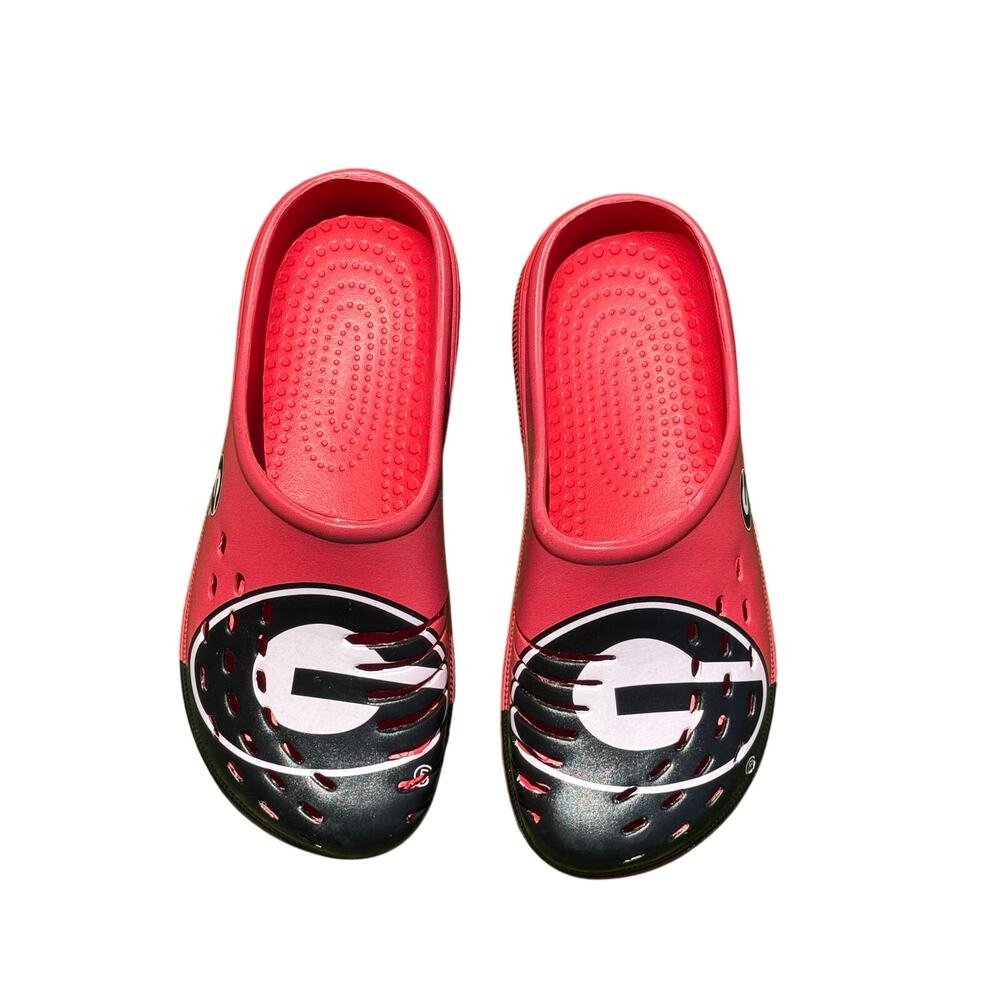 FOCO NCAA Georgia Bulldogs Colorblock Big Logo Clogs Men’s Small 7-8 NWOT